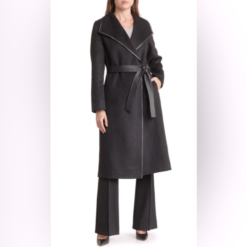 Tahari Juliette Belted Wool Blend Coat(small and XL)